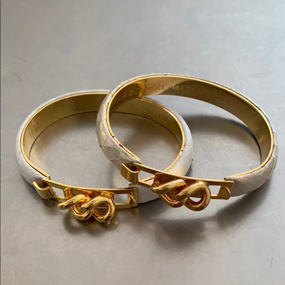 Italian gold bracelets - set of 2